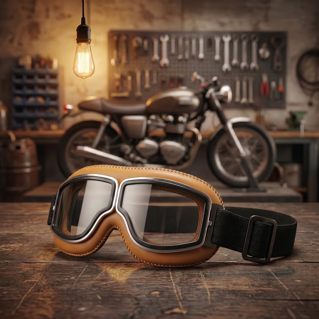 🔥 OTG Vintage Motorcycle Goggles (Fits Over Glasses)