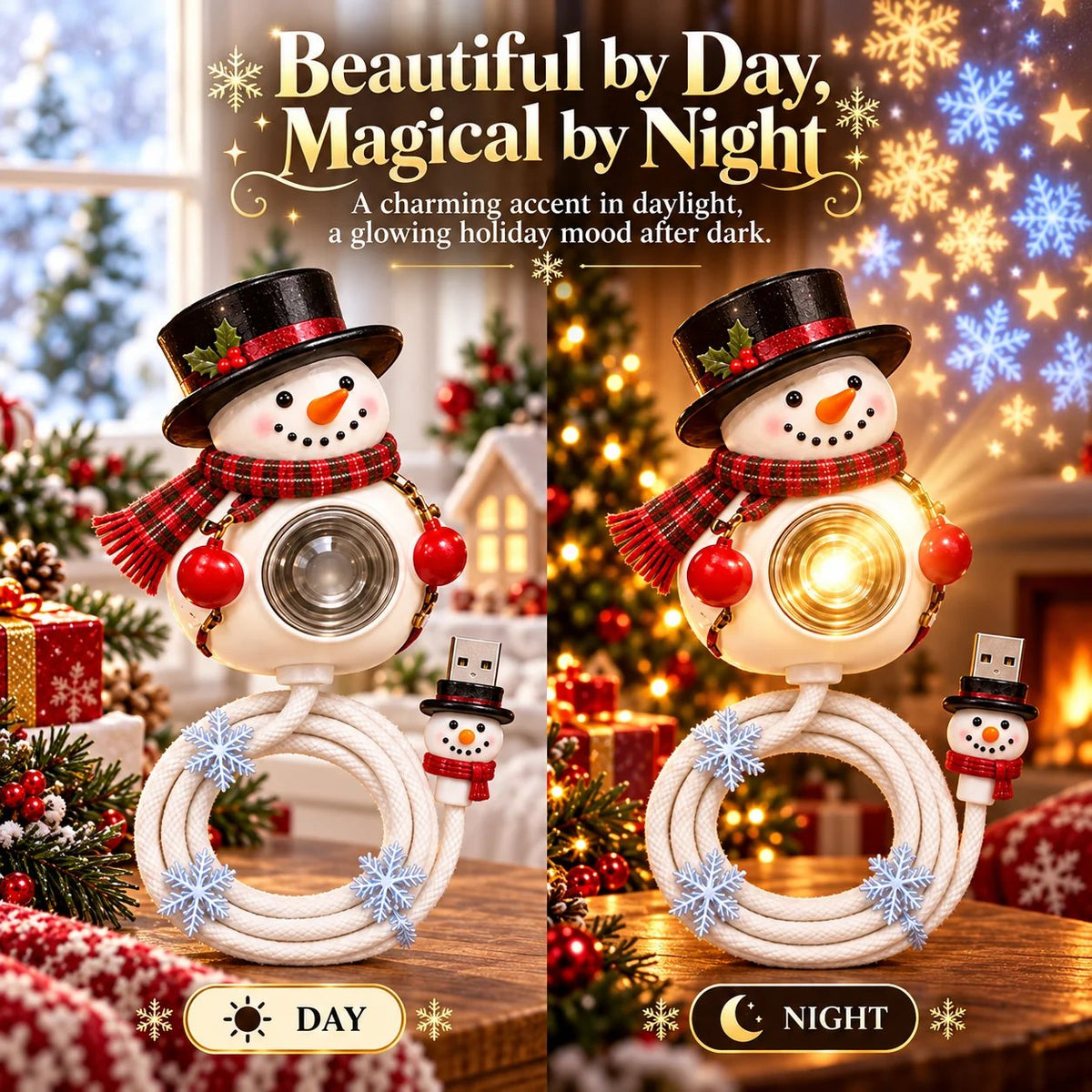 ⛄🎄50% OFF ring Home Holiday Magic — Snowman Christmas Projector Light ...