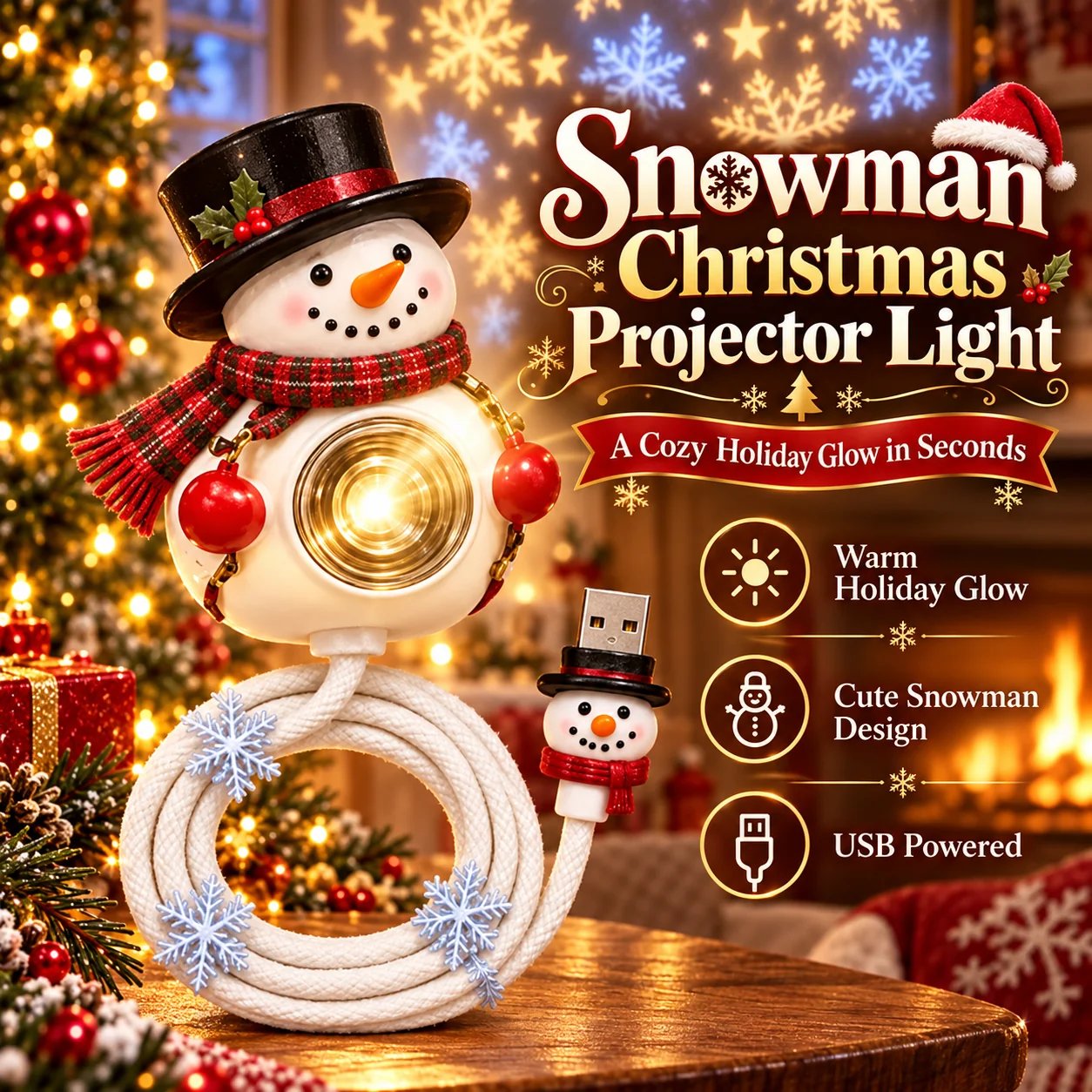 ⛄🎄50% OFF ring Home Holiday Magic — Snowman Christmas Projector Light ...